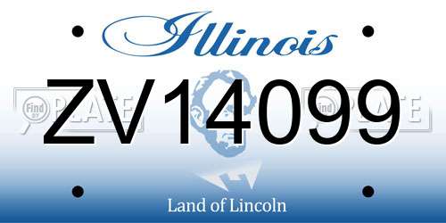 ZV14099 Illinois License Plate