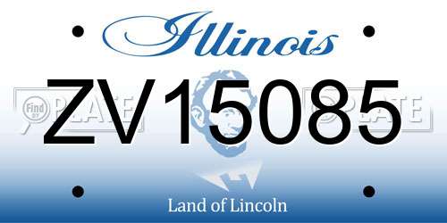 ZV15085 Illinois License Plate