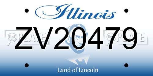 ZV20479 Illinois License Plate