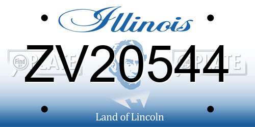 ZV20544 Illinois License Plate
