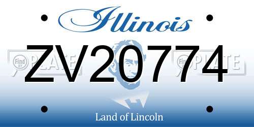 ZV20774 Illinois License Plate