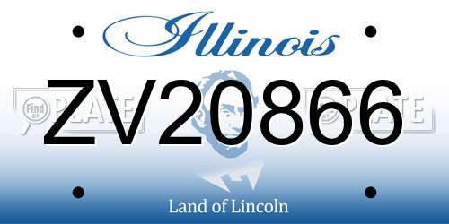 ZV20866 Illinois License Plate