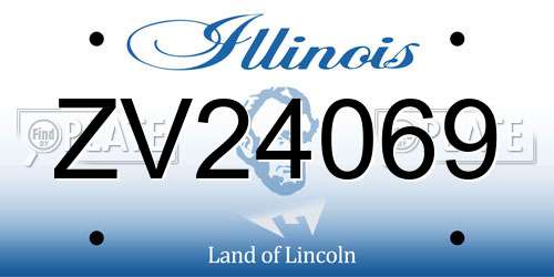 ZV24069 Illinois License Plate