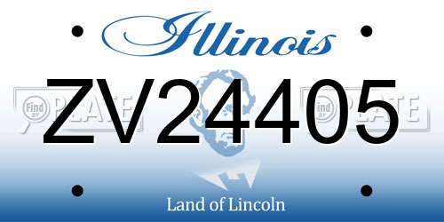ZV24405 Illinois License Plate