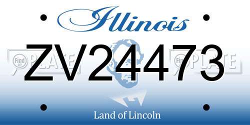 ZV24473 Illinois License Plate