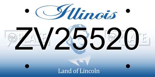 ZV25520 Illinois License Plate