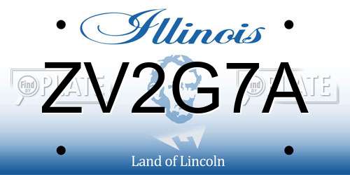 ZV2G7A Illinois License Plate
