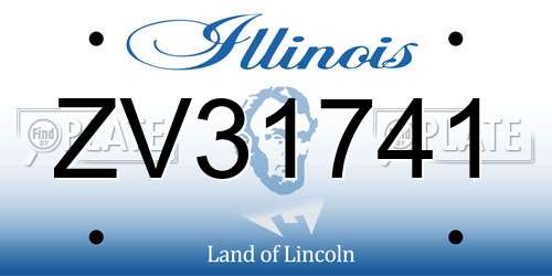 ZV31741 Illinois License Plate