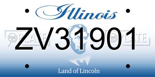 ZV31901 Illinois License Plate