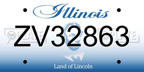 ZV32863 Illinois License Plate