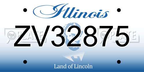 ZV32875 Illinois License Plate