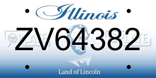 ZV64382 Illinois License Plate