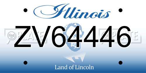ZV64446 Illinois License Plate