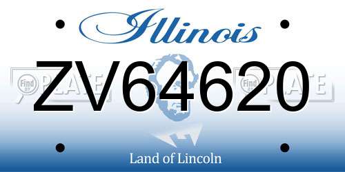 ZV64620 Illinois License Plate