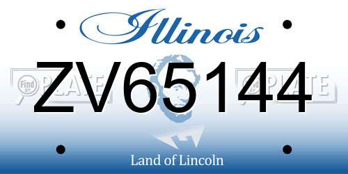 ZV65144 Illinois License Plate