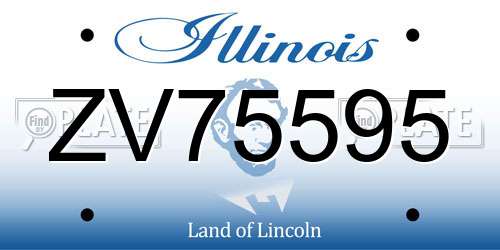 ZV75595 Illinois License Plate