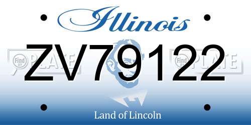 ZV79122 Illinois License Plate