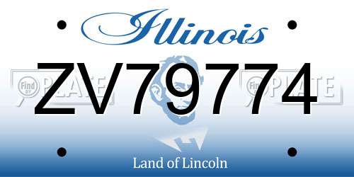 ZV79774 Illinois License Plate