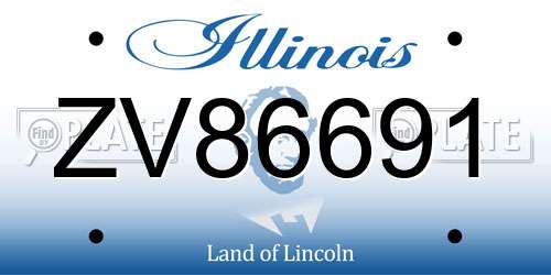 ZV86691 Illinois License Plate