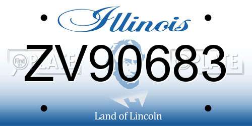 ZV90683 Illinois License Plate