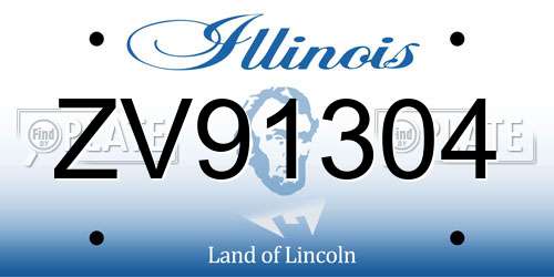 ZV91304 Illinois License Plate