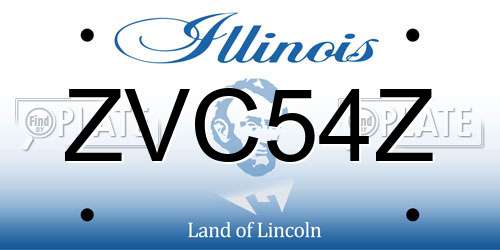 ZVC54Z Illinois License Plate