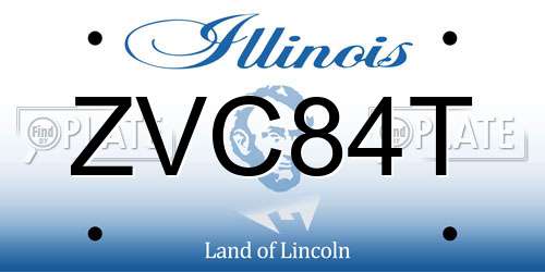 ZVC84T Illinois License Plate
