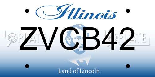 ZVCB42 Illinois License Plate