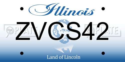 ZVCS42 Illinois License Plate