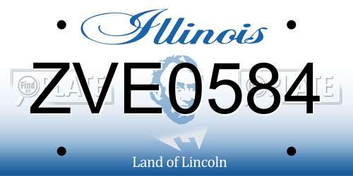 ZVE0584 Illinois License Plate