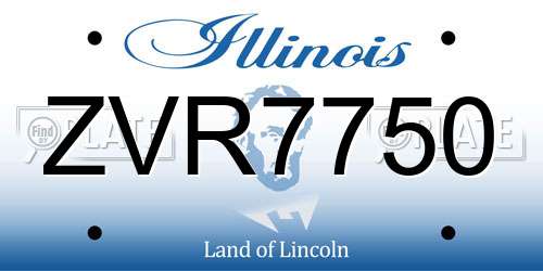 ZVR7750 Illinois License Plate