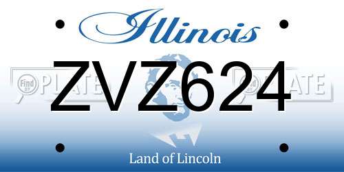 ZVZ624 Illinois License Plate