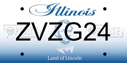 ZVZG24 Illinois License Plate