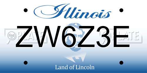 ZW6Z3E Illinois License Plate