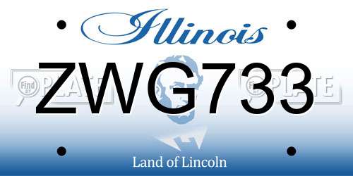 ZWG733 Illinois License Plate