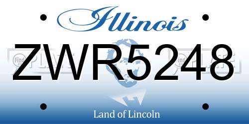 ZWR5248 Illinois License Plate