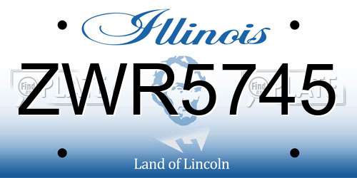 ZWR5745 Illinois License Plate