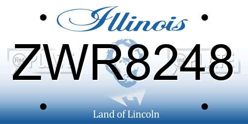 ZWR8248 Illinois License Plate