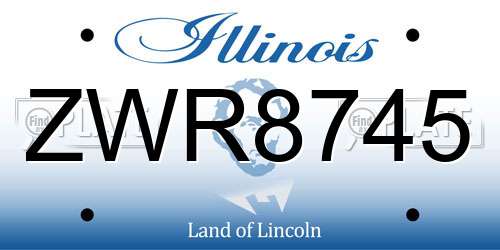 ZWR8745 Illinois License Plate