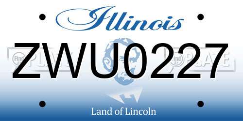 ZWU0227 Illinois License Plate