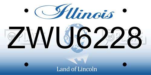 ZWU6228 Illinois License Plate