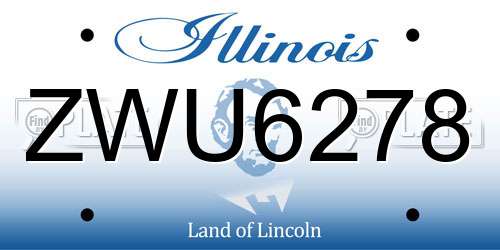 ZWU6278 Illinois License Plate