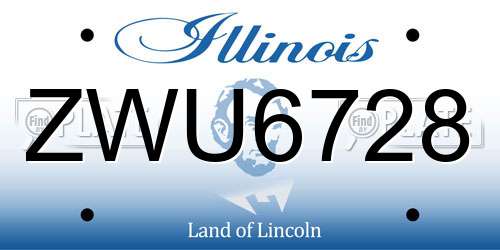 ZWU6728 Illinois License Plate