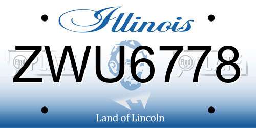 ZWU6778 Illinois License Plate