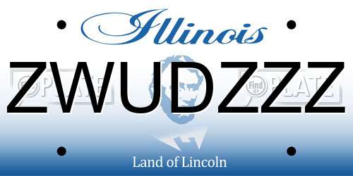 ZWUDZZZ Illinois License Plate