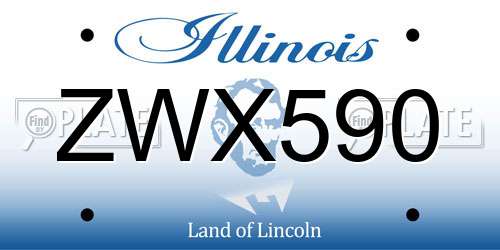 ZWX590 Illinois License Plate
