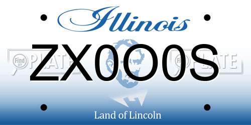 ZX0O0S Illinois License Plate