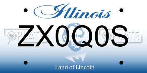 ZX0Q0S Illinois License Plate