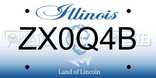 ZX0Q4B Illinois License Plate