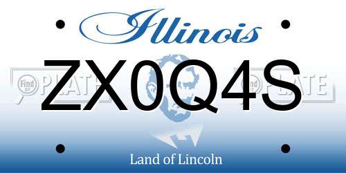 ZX0Q4S Illinois License Plate